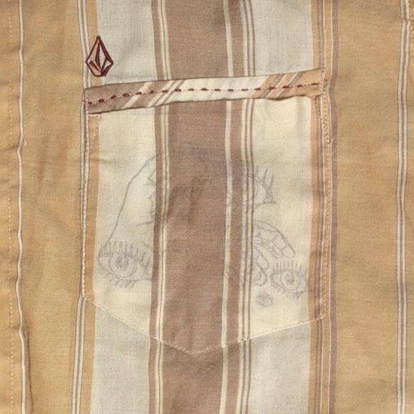 Volcom Striped Shirt with Pocket Detail - Picture 2 of 4